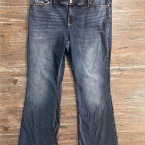 Torrid Blue Lux Slim BootCut Jeans with Vintage Wash 24R